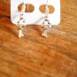 New Silver Plastic Skeleton Key Hook Earrings For Pierced Ears