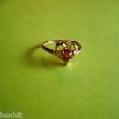 New Size 5.75 Gold Plated Z Purple Rhinestone Ring