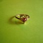 New Size 5.75 Gold Plated Z Purple Rhinestone Ring