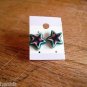 New Purple & Pink Plastic Star Post Earrings For Pierced Ears