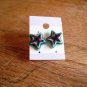 New Purple & Pink Plastic Star Post Earrings For Pierced Ears