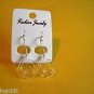 New Clear Plastic Peace Sign Hook Earrings For Pierced Ears