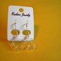 New Clear Plastic Peace Sign Hook Earrings For Pierced Ears