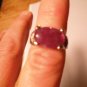 New Silver Plate Purple Amethyst Ring Size 9
