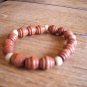 New Brown Tiered Wooden Beads Stretched Bracelet