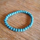 New blue Round Wooden Beads Stretchable Bracelet