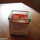 New 6 Oz Square Spiced Apple Soy Candle