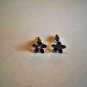 New Pink Rhinestone Silver Enamel Flower Post Earrings For Pierced Ears