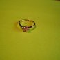 New Gold Plated CZ Lite Purple Rhinestone Six prong Mount Ring Size 5.75