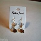 New Gold Tone Plastic Feet Hook Earrings