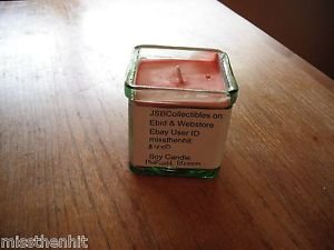 New 6 Oz. Square Handcrafted Marigold Blossom Soy Candle