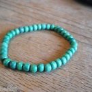 New Green Wooden Bead Stretchable Bracelet