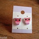 10. New Plastic Pink & Purple Owl Post Earrings No Metal