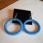 New Blue Round Loop Hook Earrings