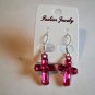 New Plastic Cross Hook Earrings For Pierced Ears