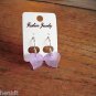 New Plastic Purple Leaf Hook Earrings For Pierced Ears