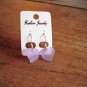 New Plastic Purple Leaf Hook Earrings For Pierced Ears