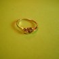 New Size 7.5 Gold Plated CZ Clear Solitaire Rhinestone Ring