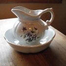 McCoy 7523 Purple Floral Pitcher & Bowl Set