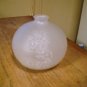 Vintage Ribbed Floral Frosted Ball Bud Vase