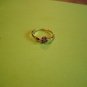 New Gold Plated Round Solitaire Purple CZ Rhinestone Ring Size 7.75