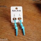New Plastic Blue Lighting Hook Earrings For Pierced Ears