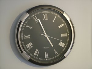 6068-2 Black Wall Clock