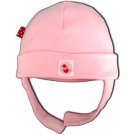 100% Organic Cotton Baby & Toddler Hats With Ear Flaps(M, Pink)