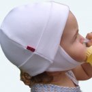 100% Organic Cotton Baby & Toddler Hats With Ear Flaps(M, White)