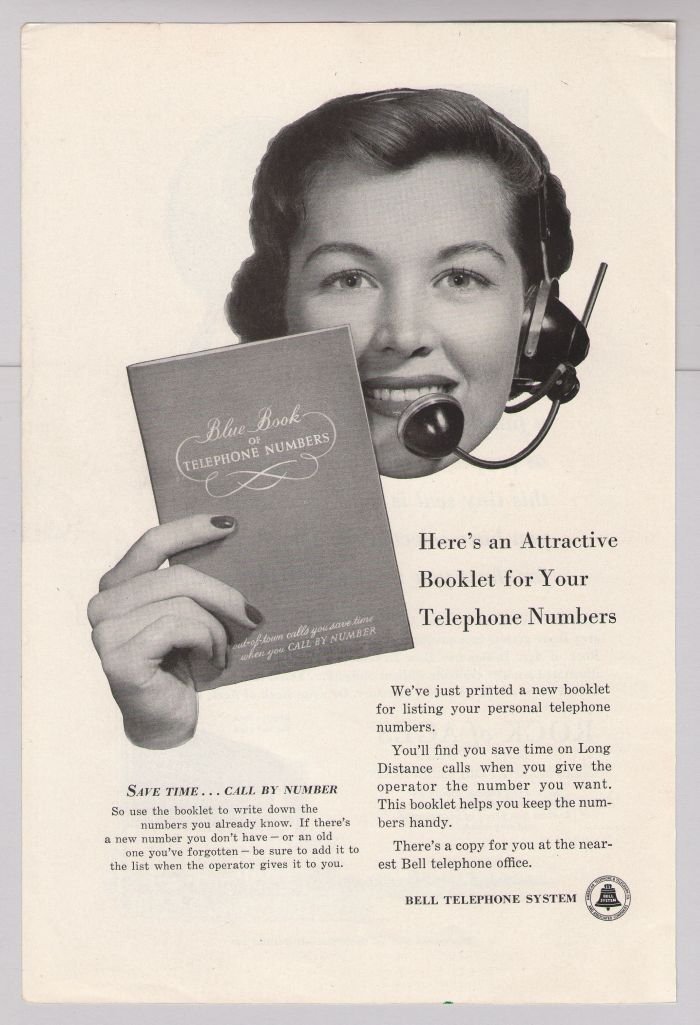 Bell Telephone '50s operator vintage advertisement original ad 1953