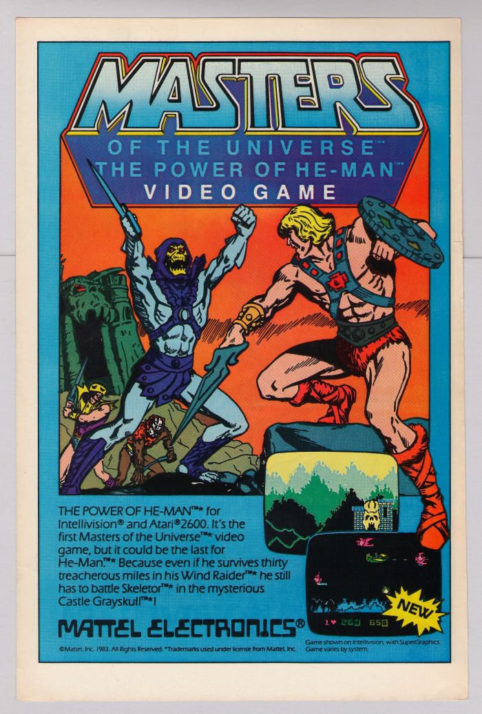 MOTU Video Game 80s PRINT AD Mattel Masters Of The Universe Power Of 