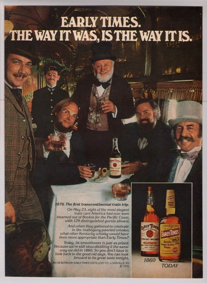 EARLY TIMES whiskey '70s PRINT AD vintage alcohol advertisement 1979
