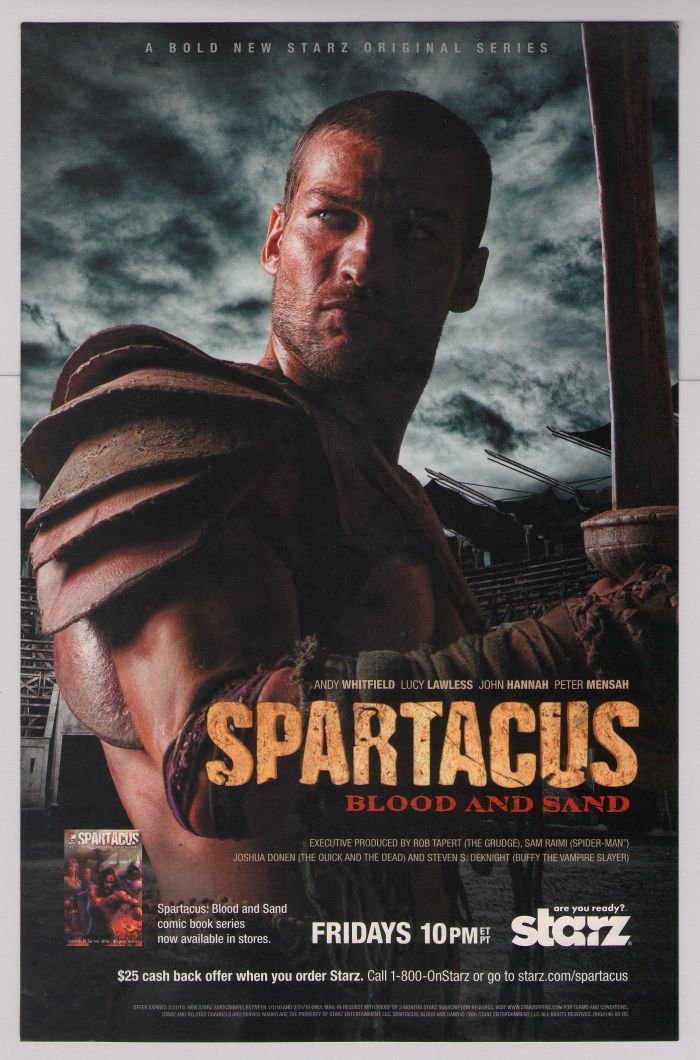  Spartacus  Blood and Sand PRINT AD Starz  TV  series  
