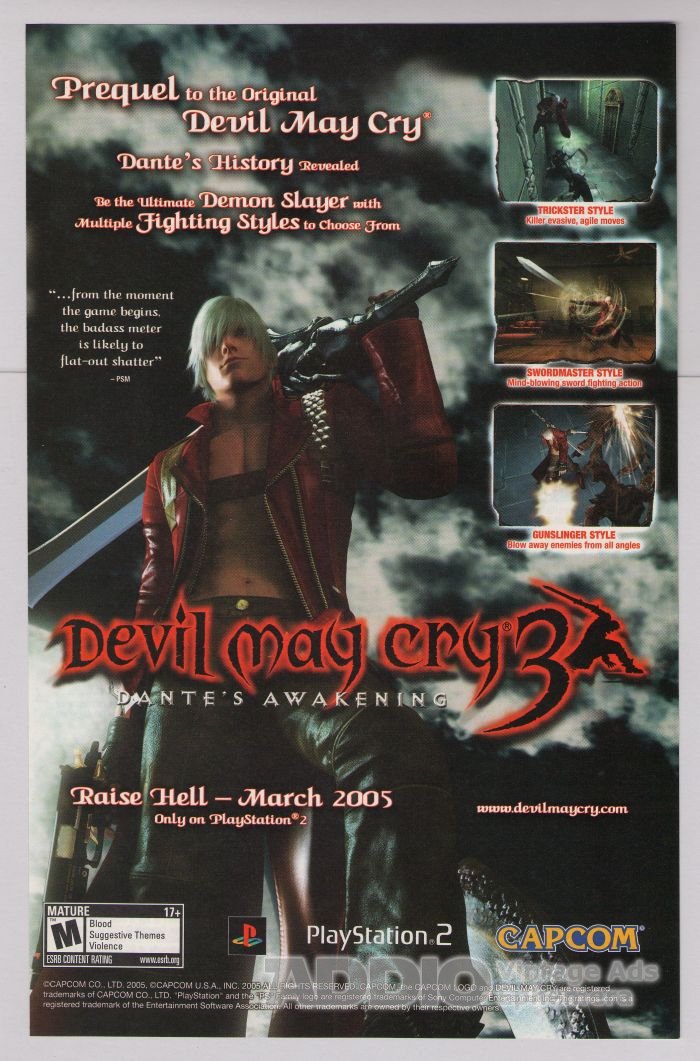 Devil May Cry 3 - Sony Playstation 2 PS2 - Editorial use only