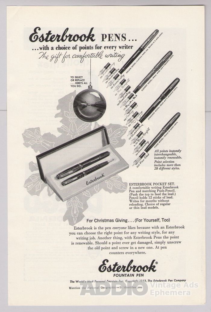 Esterbrook Vintage Fountain Pen Advertising pen 