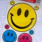 Smiley Static Cling Window Decorations, Color-Clings, Yellow, Pink, Blue