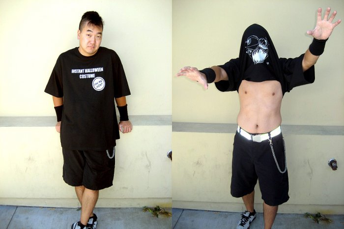 Instant Zombie Costume - Pull Your Shirt Over your Head