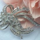Rhinestone crystal bridal  brooch pin 006