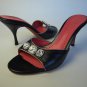 Authentic JUDITH LEIBER size 7½ jewel black heels