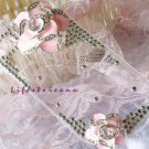 3D flower crystal stone case cover for iphone 4/4S pink flower clear case