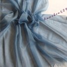 Lightest & Thinnest Ring through see through pure cashmere shawl 300's yarn count greyblue