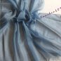 Lightest & Thinnest Ring through see through pure cashmere shawl 300's yarn count greyblue