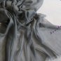 Lightest & Thinnest Ring through see through pure cashmere shawl 300's yarn count grey