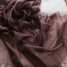 Lightest & Thinnest Ring through see through pure cashmere shawl 300's yarn count new chocolate