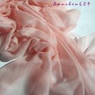 Lightest & Thinnest Ring through see through pure cashmere shawl 300's yarrn count Peach Pink