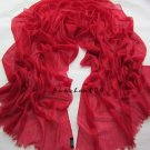Lightest & Thinnest Ring through see through pure cashmere shawl 300's yarn count widered