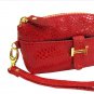 Women cowhide genuine leather small handbag color red