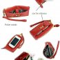 Women cowhide genuine leather small handbag color red