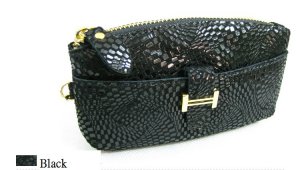 Women cowhide genuine leather small handbag color Black