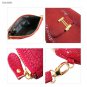 Women cowhide genuine leather small handbag color Black